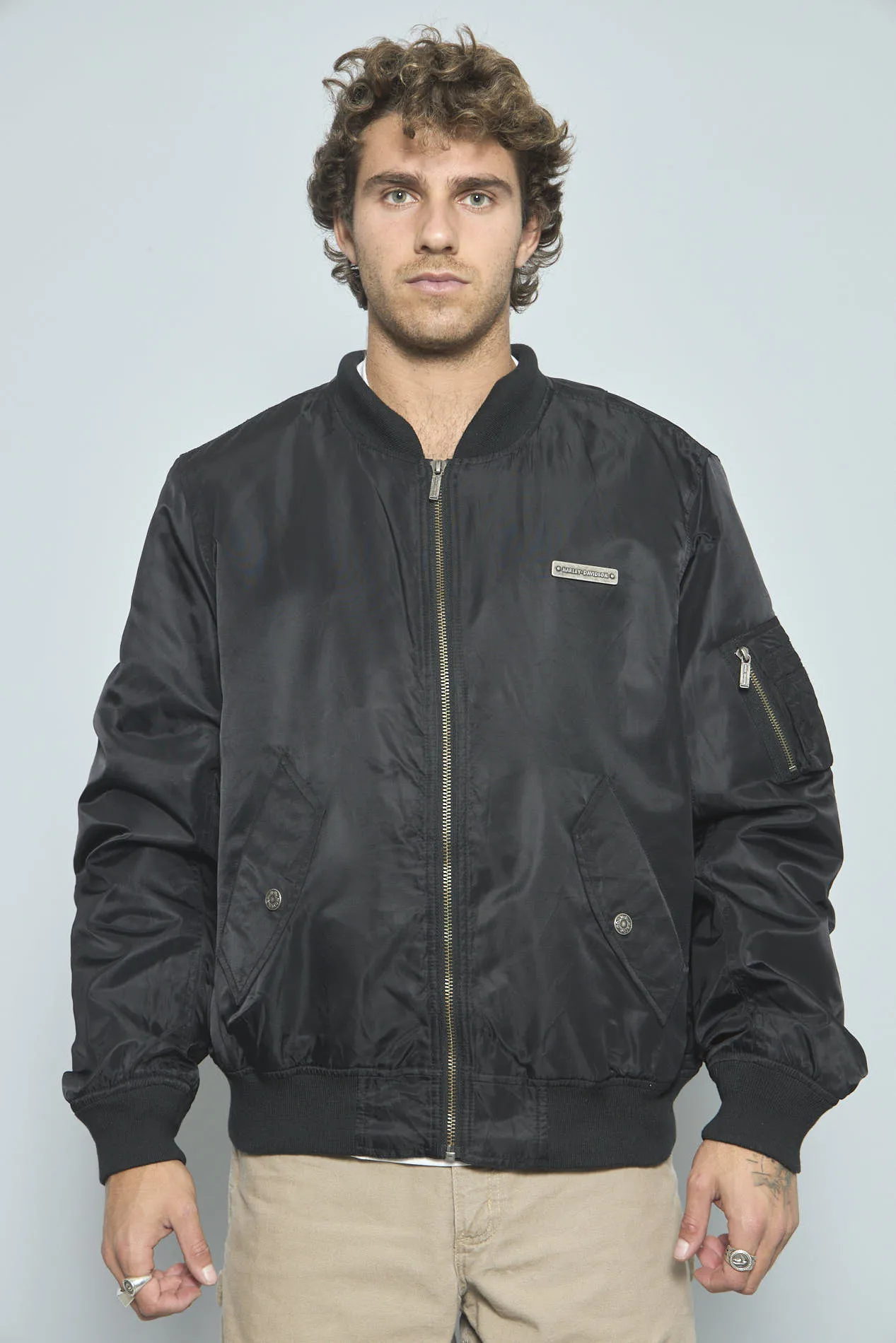 Bomber Negro harley davidson Talla L