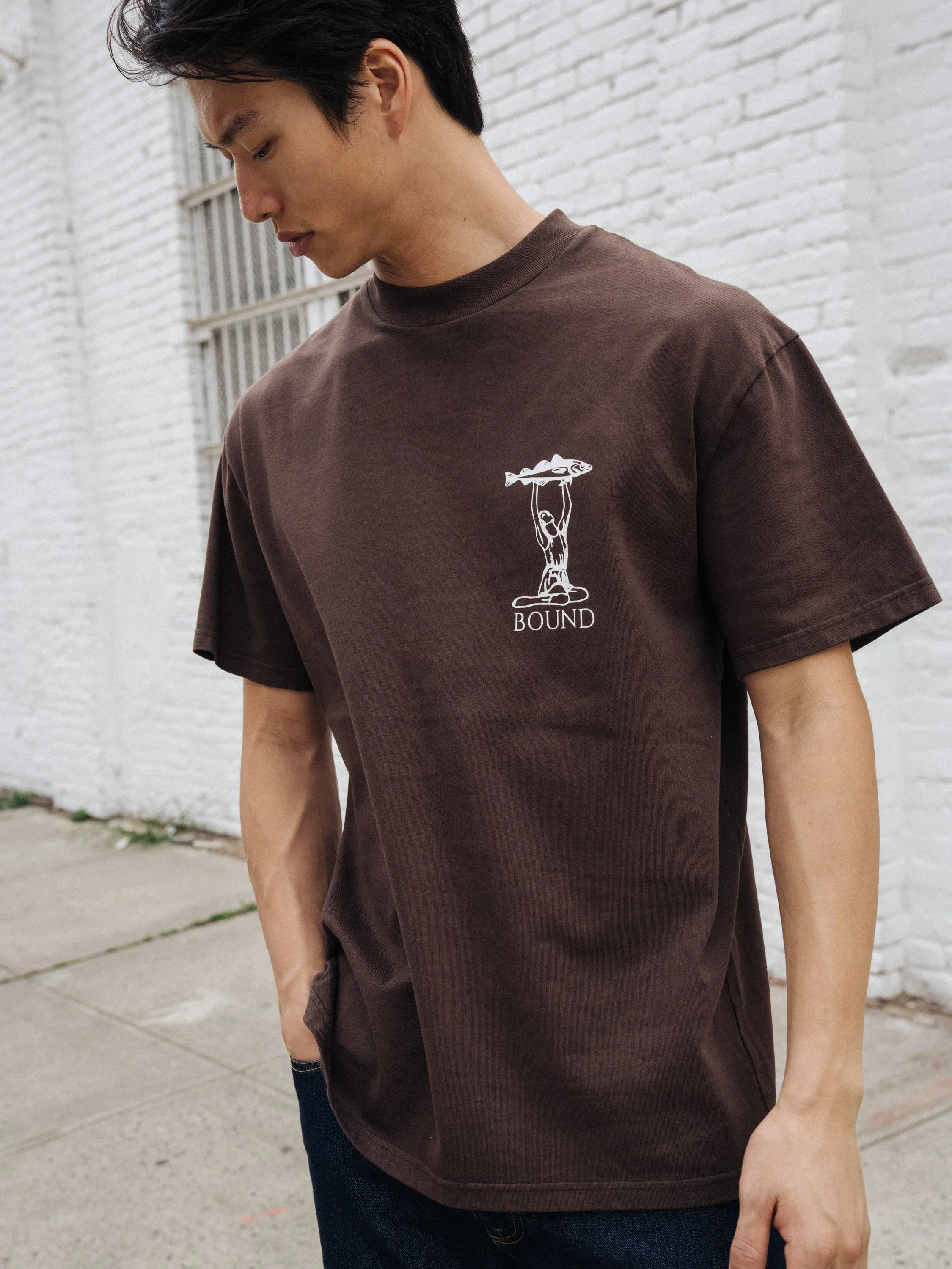 bound 'Marissa Angling' Tee - Brown