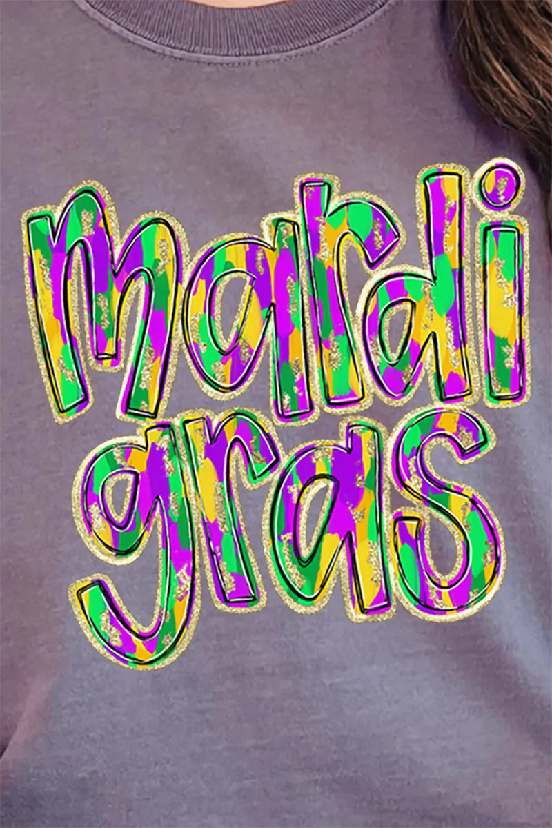 Brushed Mardi Gras Comfort Colors Adult Ring-Spun Cotton Tee