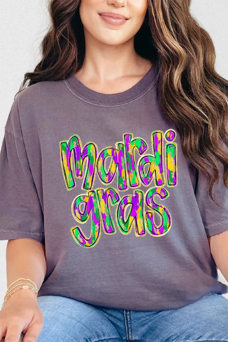 Brushed Mardi Gras Comfort Colors Adult Ring-Spun Cotton Tee