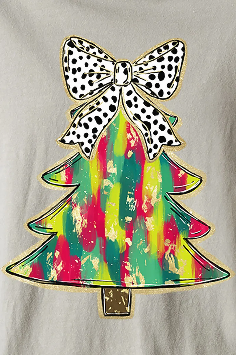Brushed Watercolor Christmas Tree Comfort Colors Adult Ring-Spun Cotton Tee