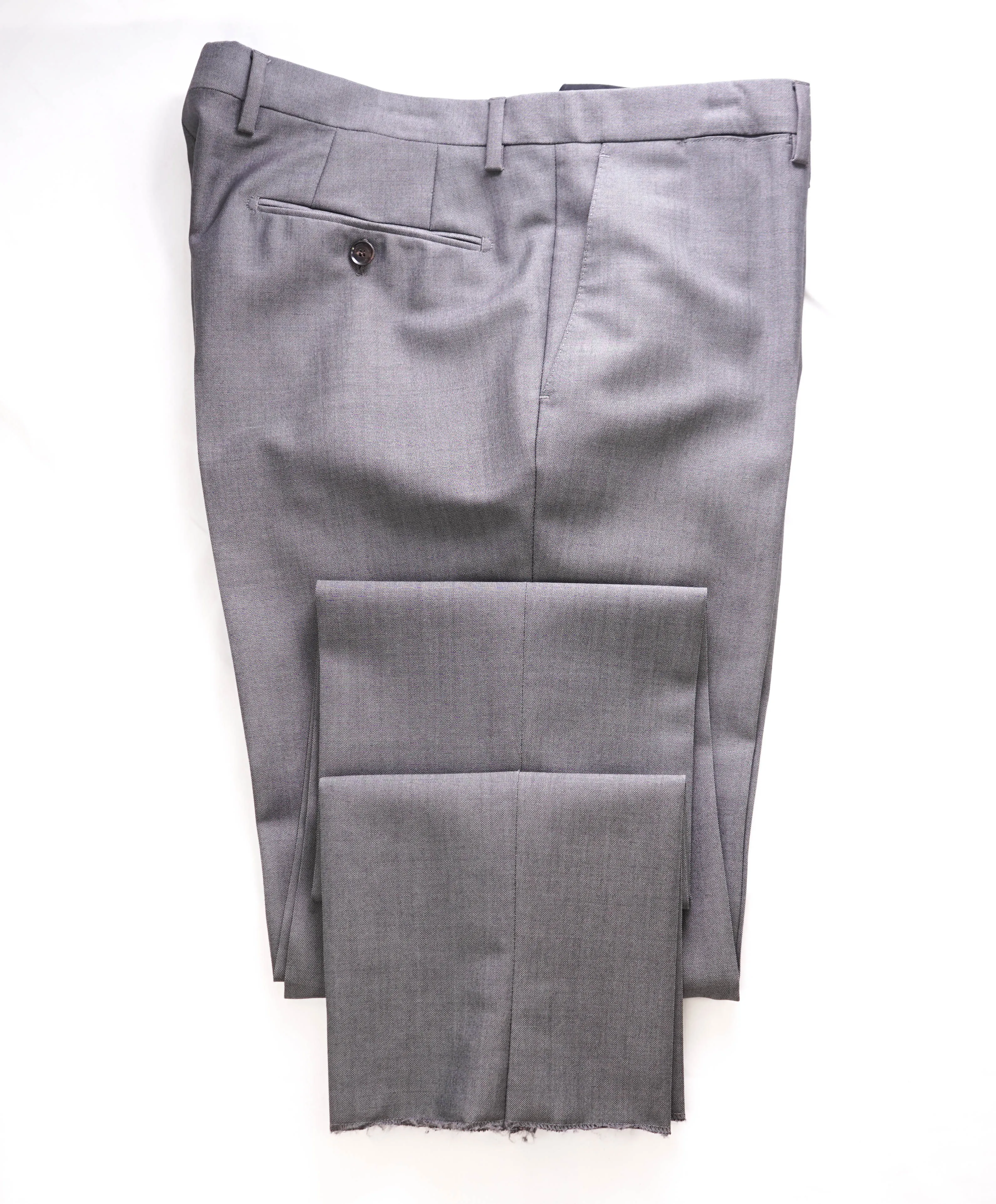 BURBERRY LONDON - *WOOL & MOHAIR* ITALY Gray Flat Front Dress Pants - 38W
