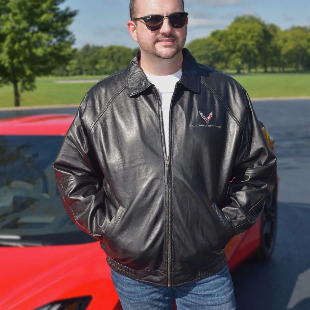 C8 Corvette Lambskin Leather Bomber Jacket