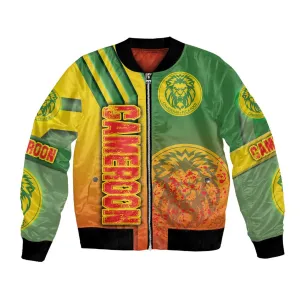 Cameroon Soccer Bomber Jacket Indomitable Lions Football - Road To Champion DT03