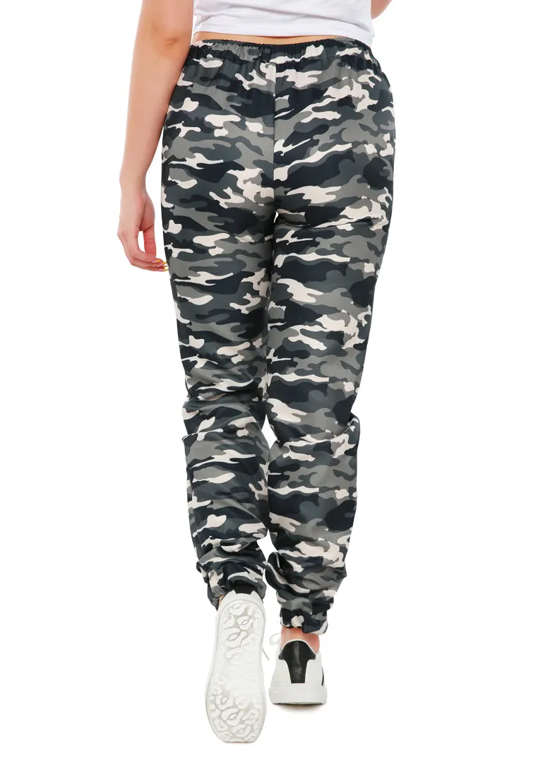 camouflage printed joggers pants