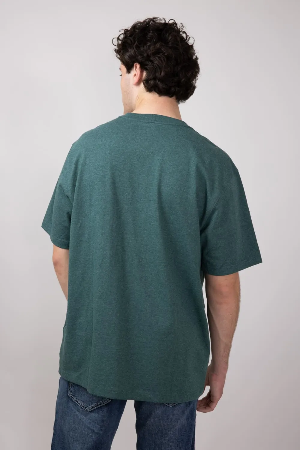 Carhartt Loose Fit Heavyweight Logo Graphic T-Shirt for Men in Balsam | K195-GI0-BALSAM
