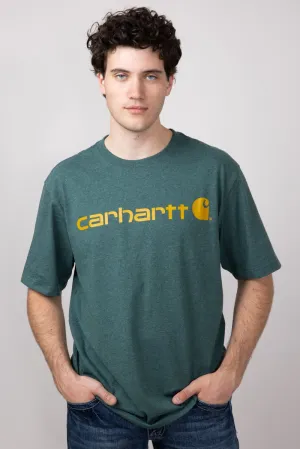 Carhartt Loose Fit Heavyweight Logo Graphic T-Shirt for Men in Balsam | K195-GI0-BALSAM
