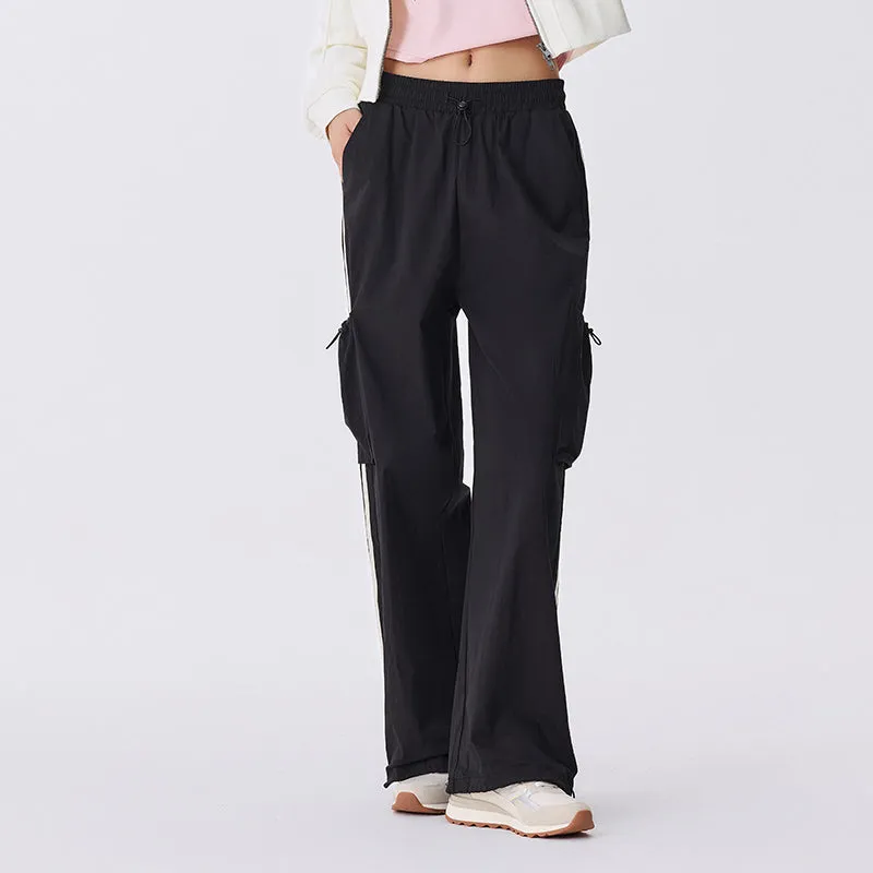 Casual Women’s Elastic Waist Drawstring Wide Leg Pants