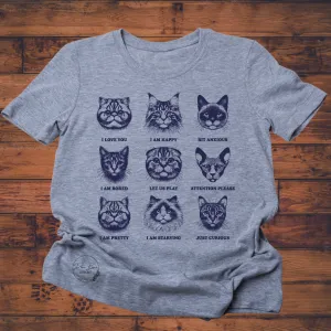 Cat moods tee | Cat Lovers