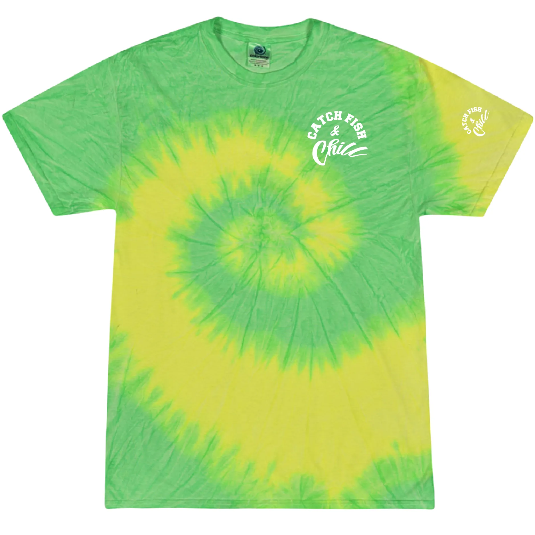 CATCH FISH & CHILL FLO LIME TEE