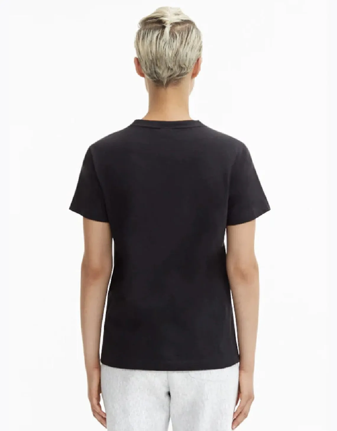 CHAMPION EUROPE<br>T-SHIRT WITH FULL CHEST LOGO BLACK