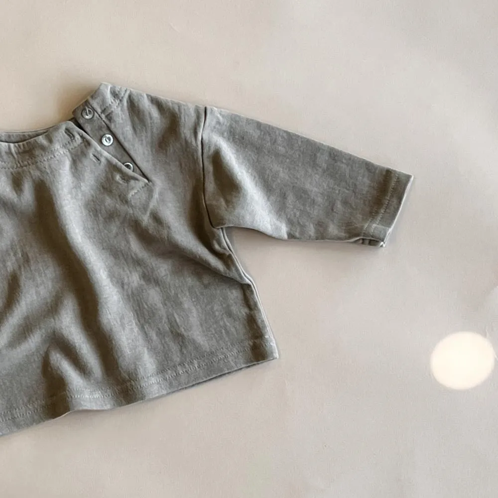 Charlie Baby Button Tee | Mocha