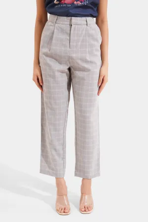 Checkered Ankle Length Cozy Pants