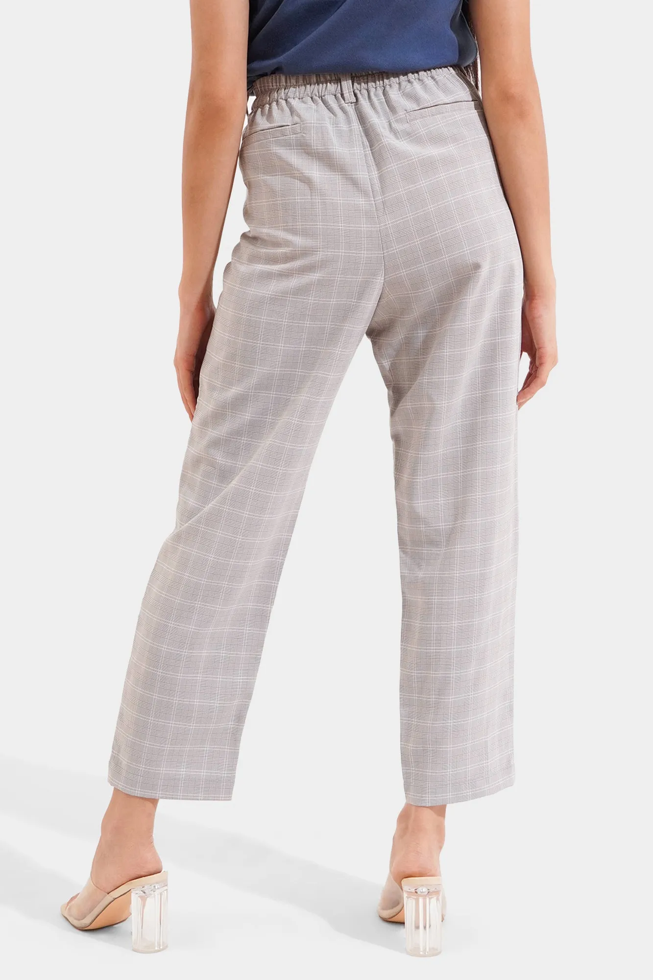 Checkered Ankle Length Cozy Pants