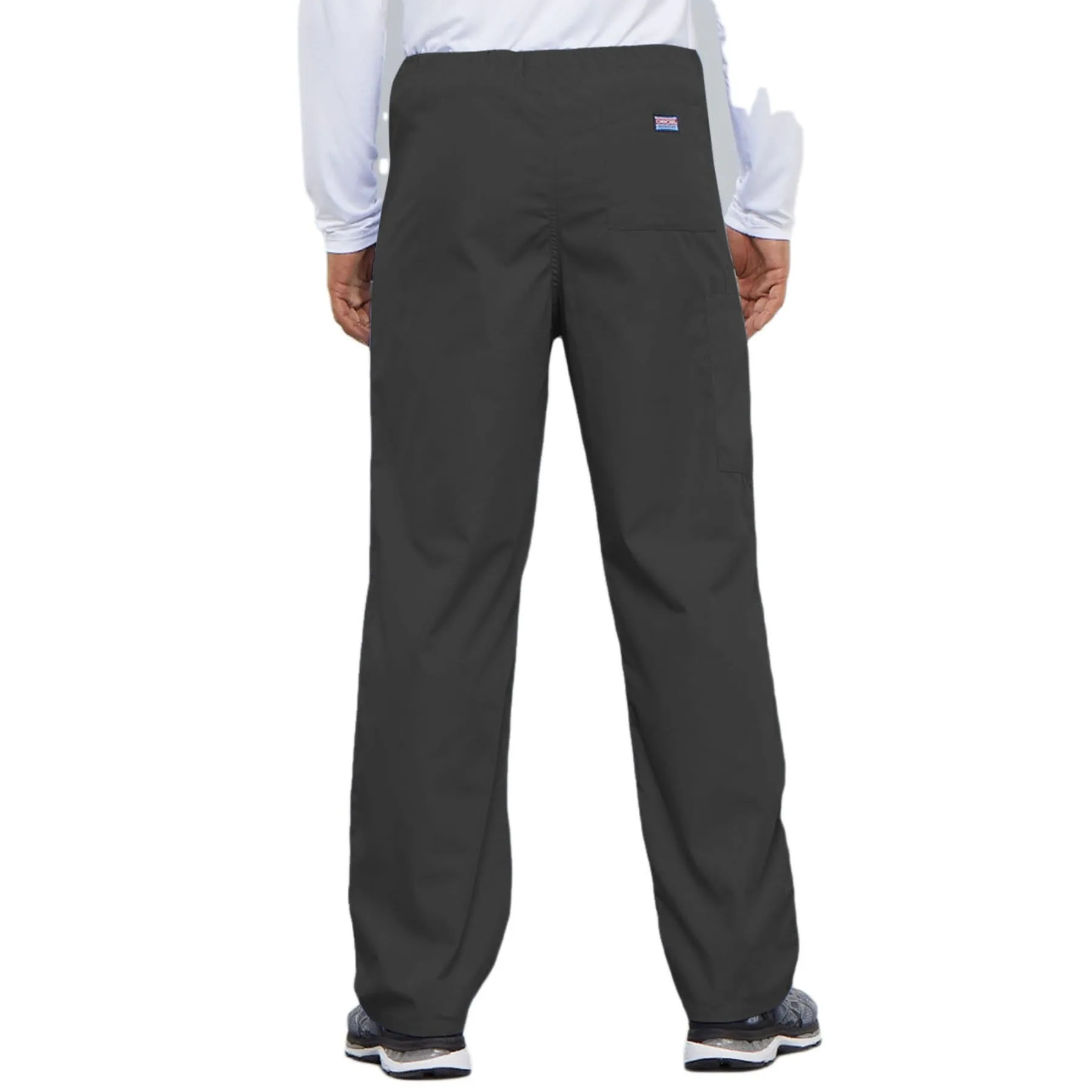 Cherokee Workwear 4100 Scrubs Pants Unisex Drawstring Cargo Pewter
