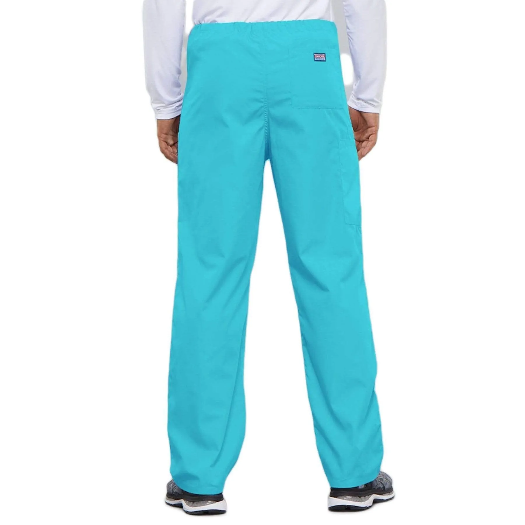 Cherokee Workwear 4100 Scrubs Pants Unisex Drawstring Cargo Turquoise