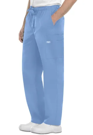 Cherokee Workwear Core Stretch 4243 Scrubs Pants Mens Drawstring Ciel Blue