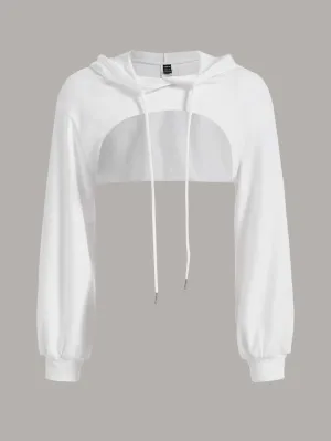 Cherry Vibes: Capucha corta con diseño y cordón en