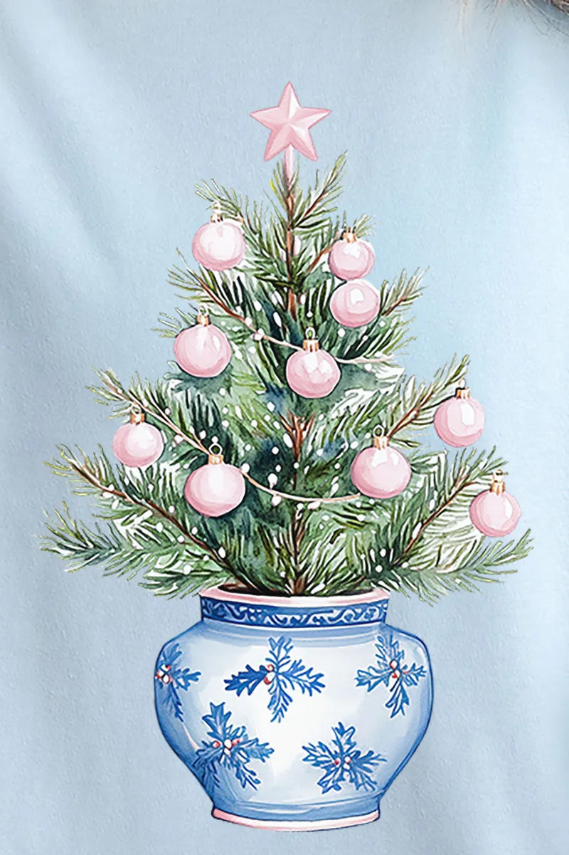 Chinoiserie Pink Ornament Tree Comfort Colors Adult Ring-Spun Cotton Tee