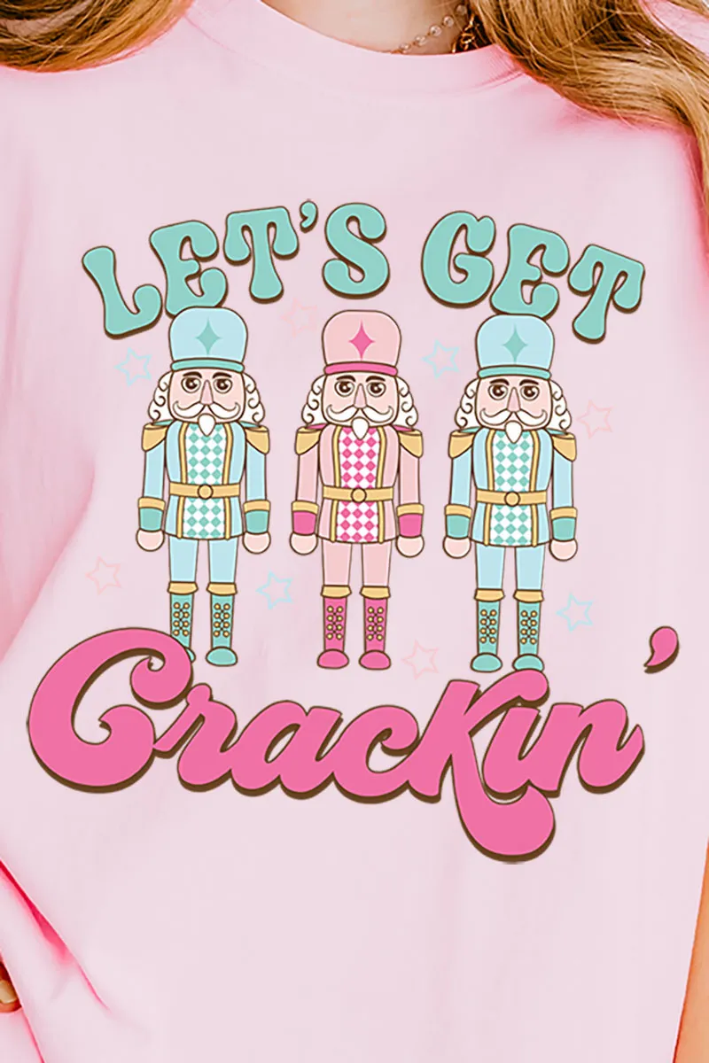 Christmas Let's Get Crackin' Comfort Colors Adult Ring-Spun Cotton Tee