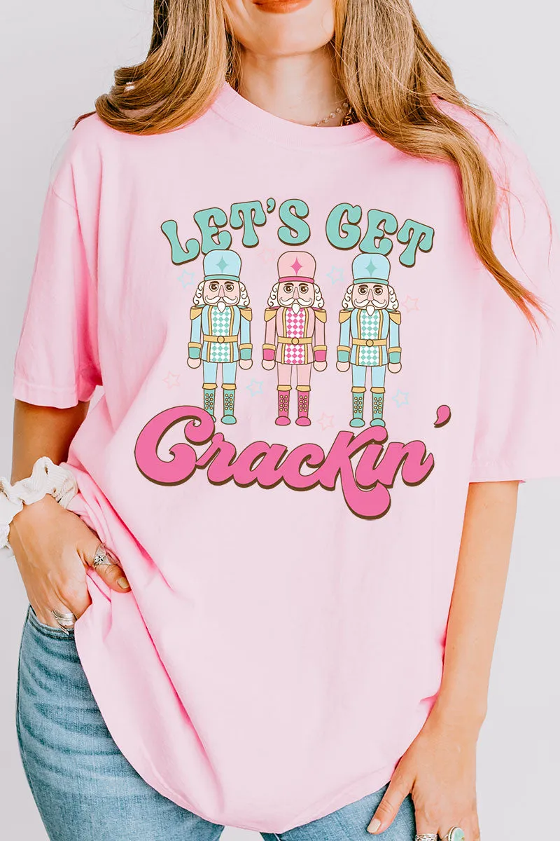 Christmas Let's Get Crackin' Comfort Colors Adult Ring-Spun Cotton Tee