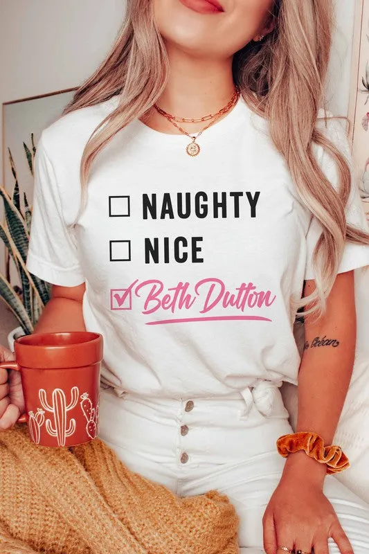 CHRISTMAS LIST BETH DUTTON GRAPHIC TEE