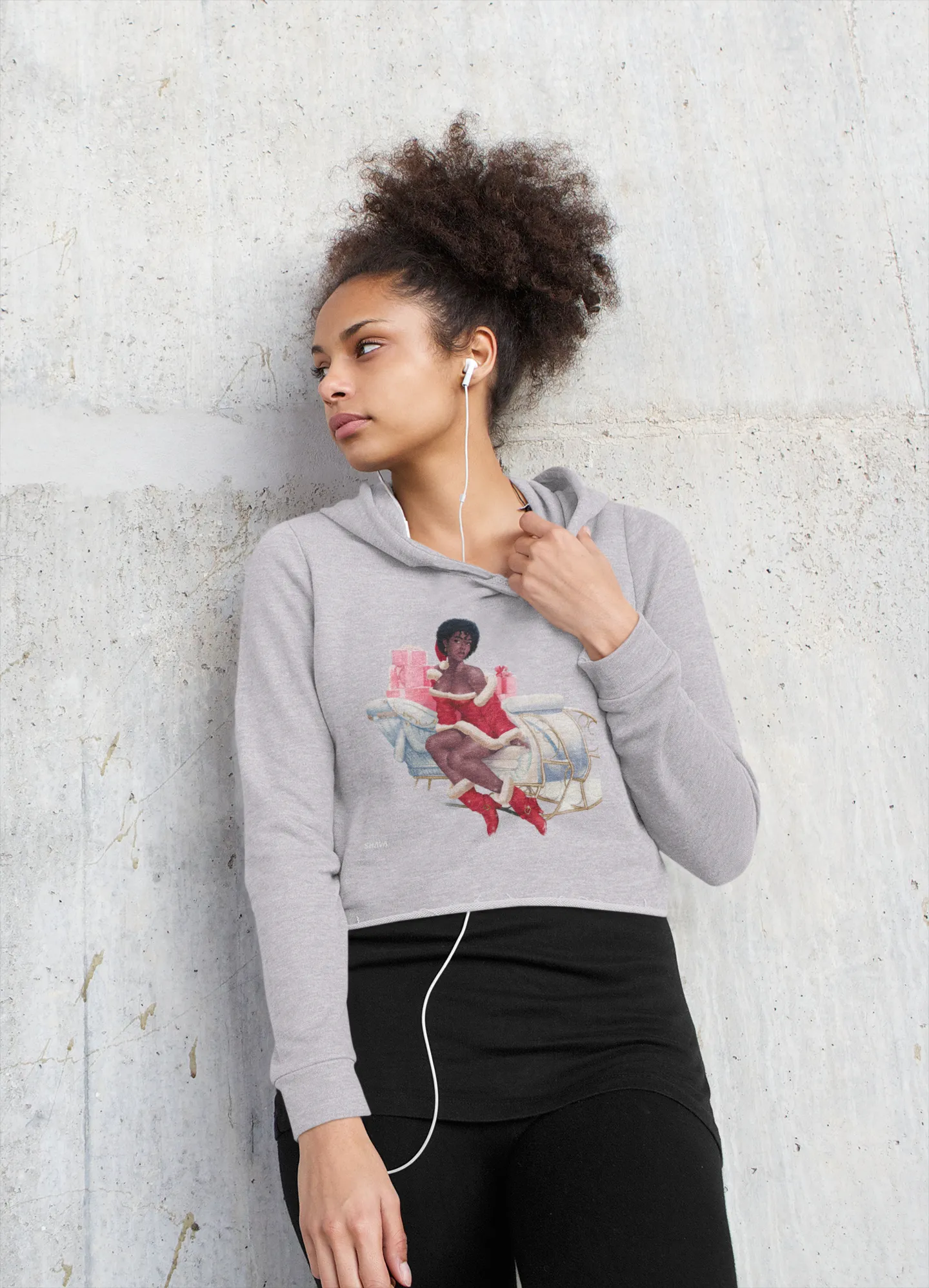 Christmas Women’s Cropped Hooded Sweatshirt