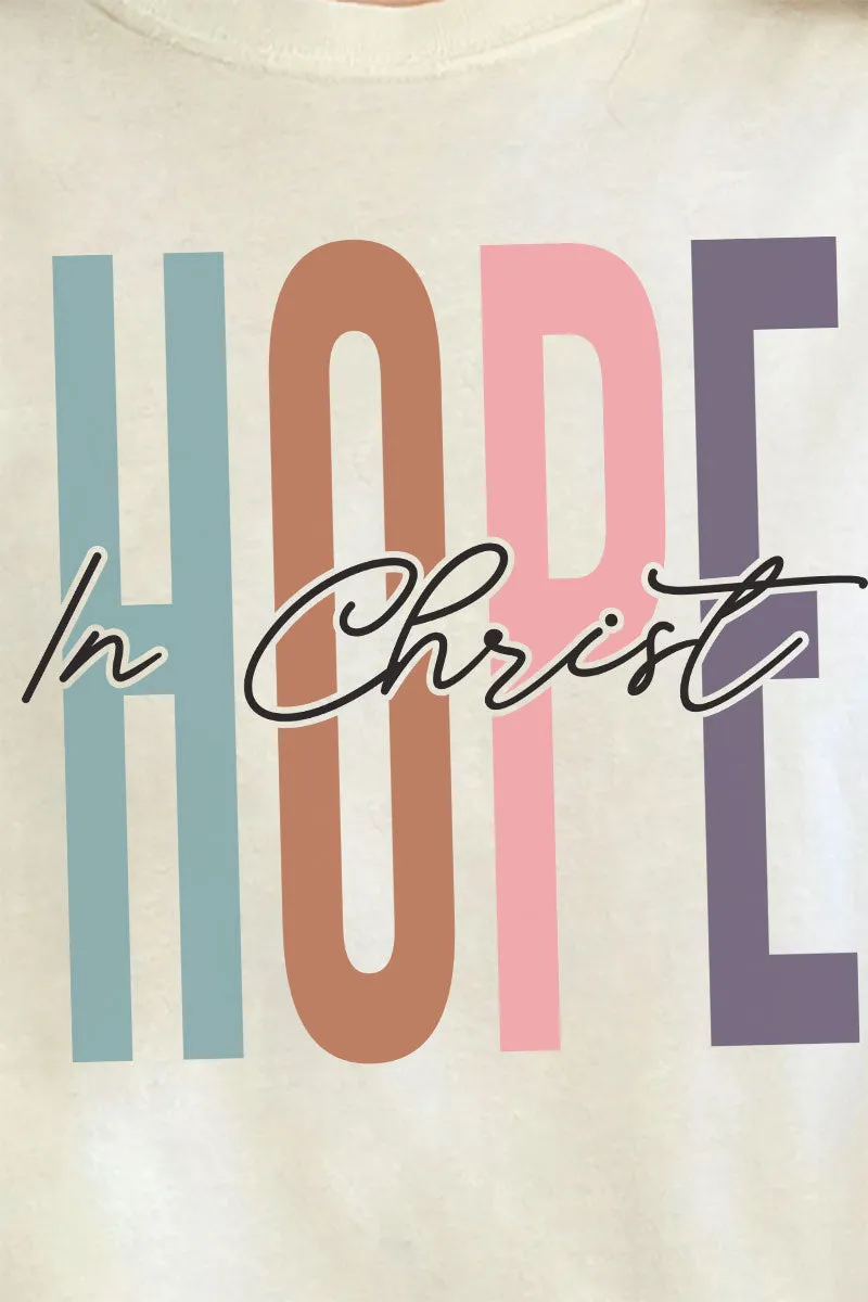Colorblock Hope In Christ Comfort Colors Adult Ring-Spun Cotton Tee