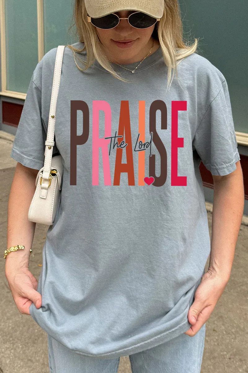 Colorblock Praise The Lord Comfort Colors Adult Ring-Spun Cotton Tee