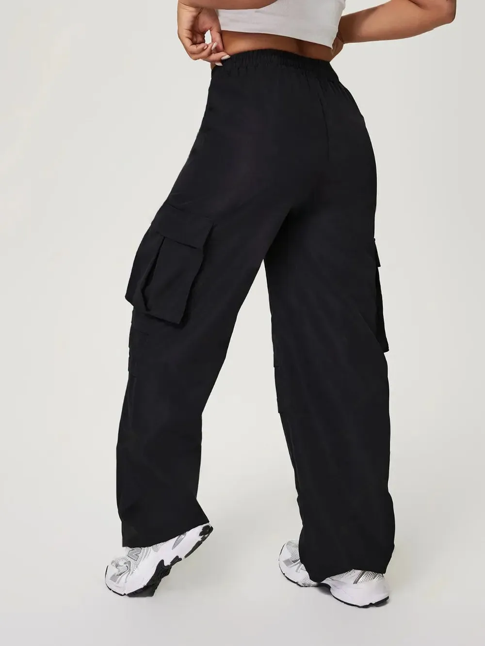 Comfortable Drawstring Wide Leg Pants with Pockets