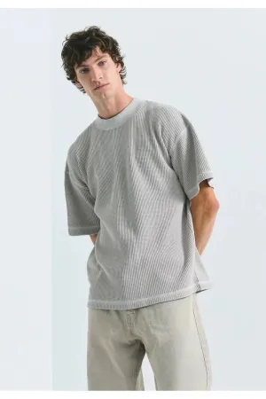Commoners Heavy Waffle Oversized Tee Stone