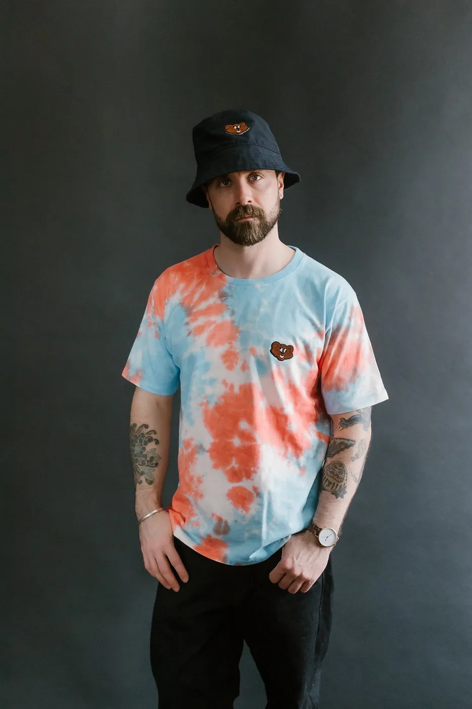Cosmic Short Sleeves T-Shirt Shaggy Bear - Red Fire