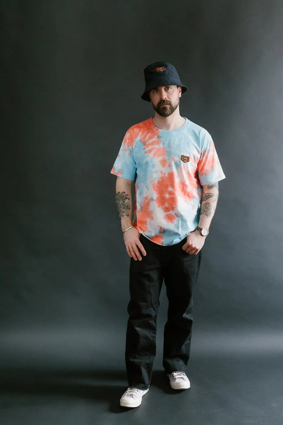 Cosmic Short Sleeves T-Shirt Shaggy Bear - Red Fire