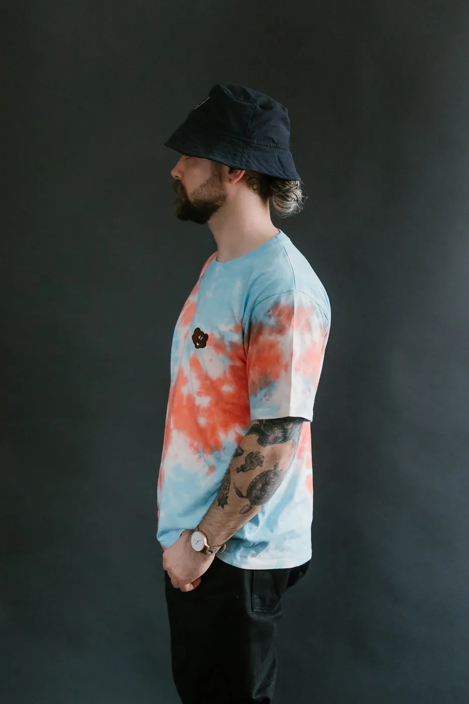 Cosmic Short Sleeves T-Shirt Shaggy Bear - Red Fire