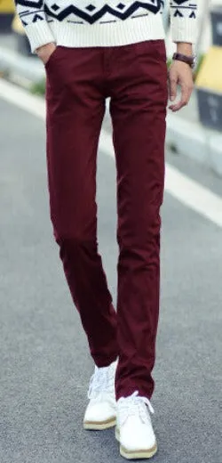 cotton pants men mens long pants solid color trousers men casual suit pants size 28 - 38 men's slim fit pantalones