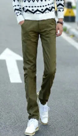 cotton pants men mens long pants solid color trousers men casual suit pants size 28 - 38 men's slim fit pantalones