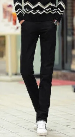 cotton pants men mens long pants solid color trousers men casual suit pants size 28 - 38 men's slim fit pantalones