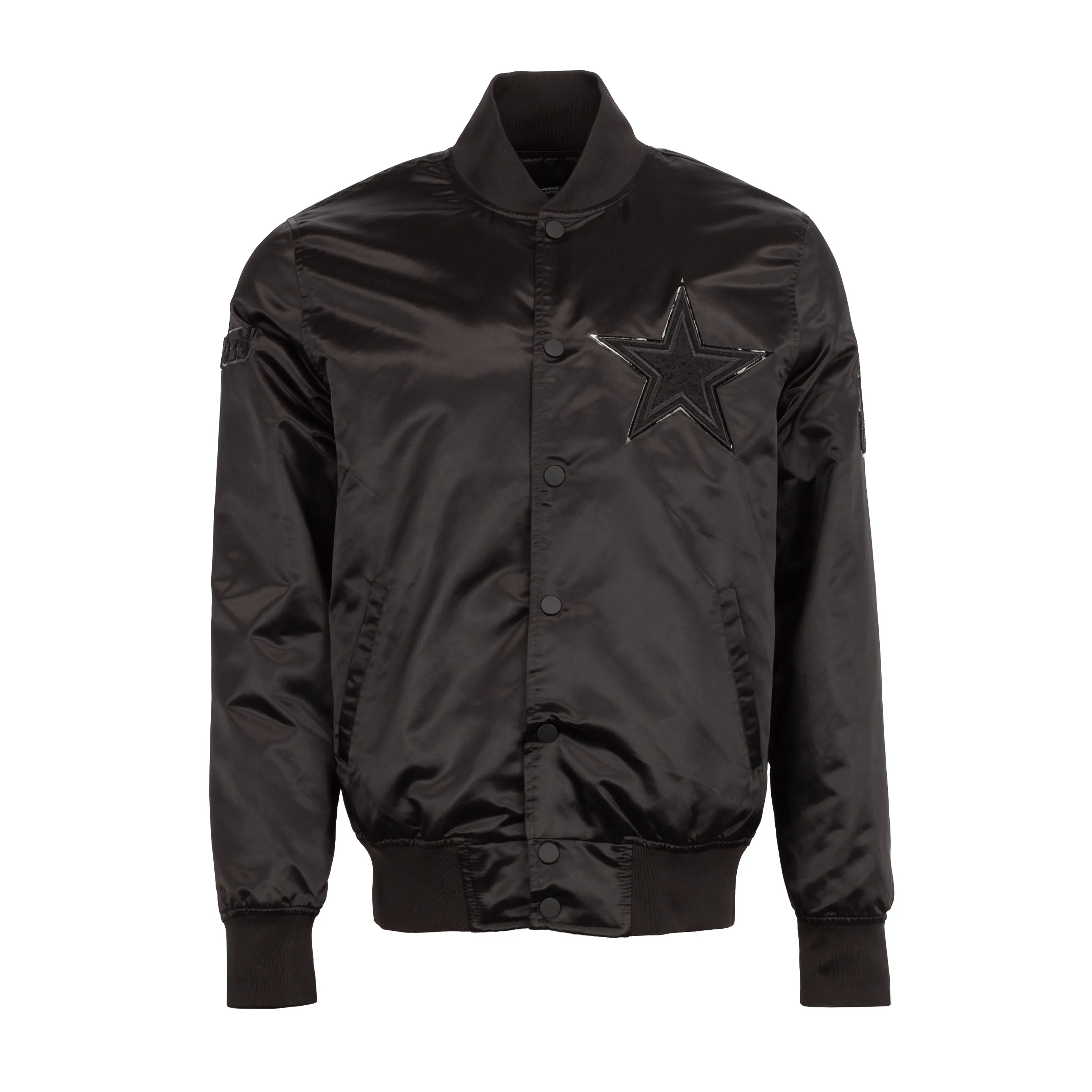 Cowboys Triple Black Satin Jacket - Mens
