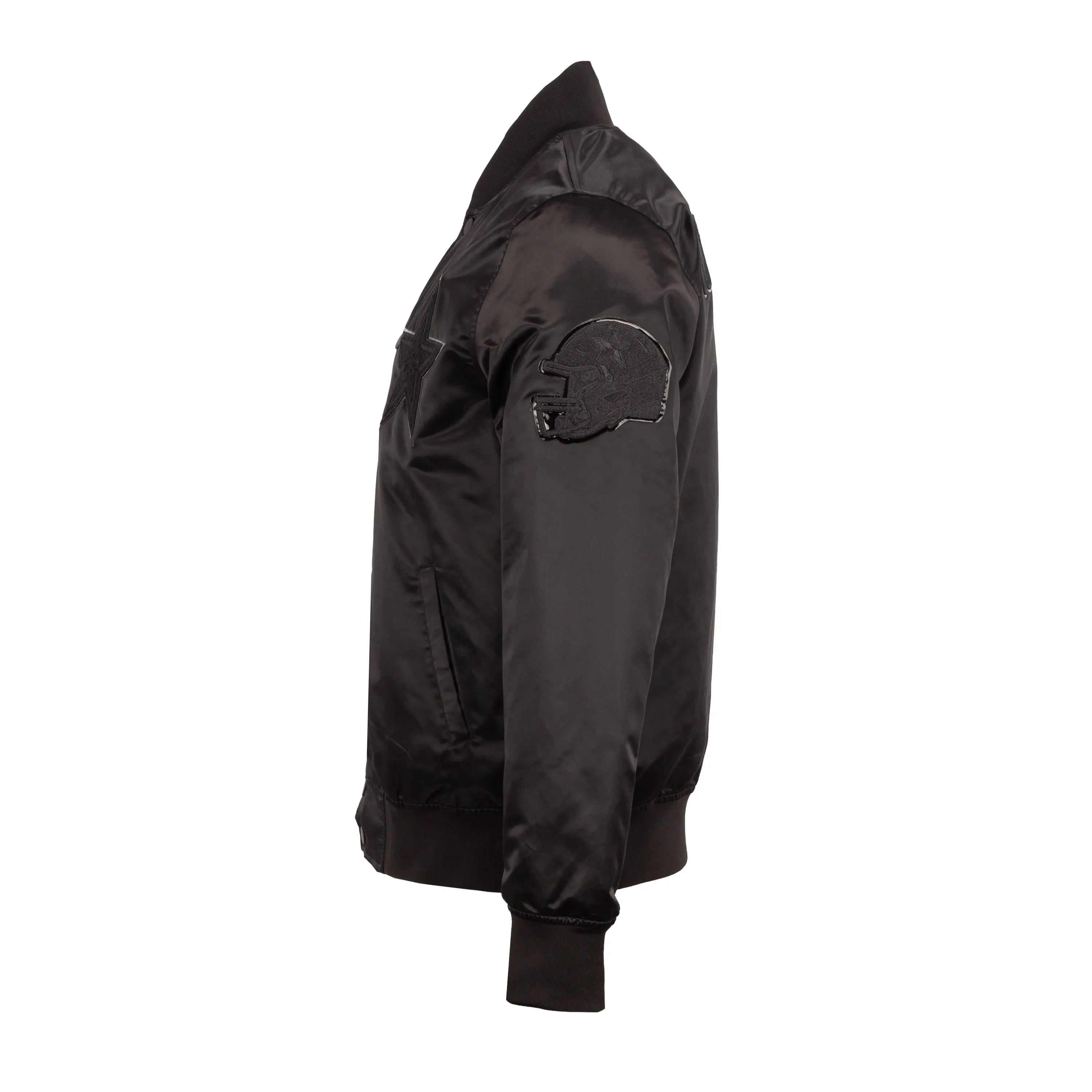 Cowboys Triple Black Satin Jacket - Mens