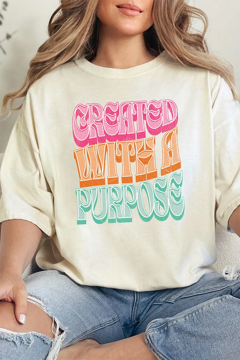 Created With A Purpose Comfort Colors Adult Ring-Spun Cotton Tee