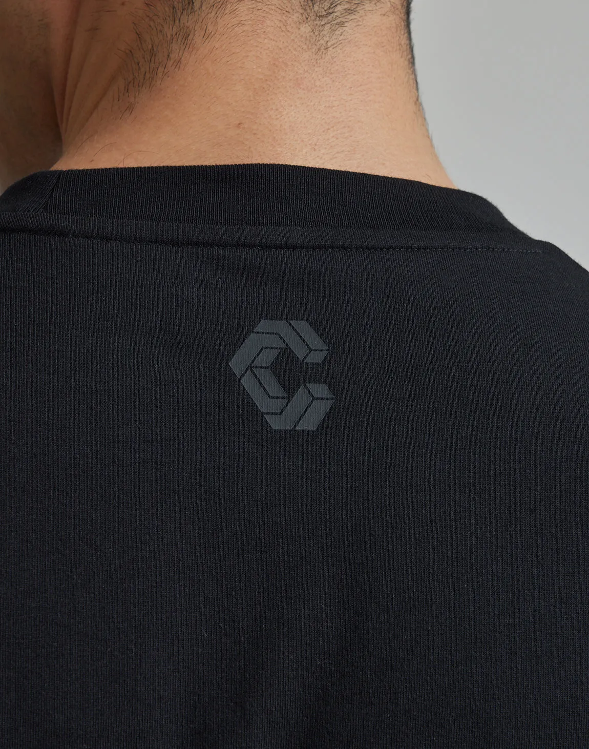 CRONOS GEOMETRIC LOGO OVERSAIZE T-SHIRTS【BLACK】