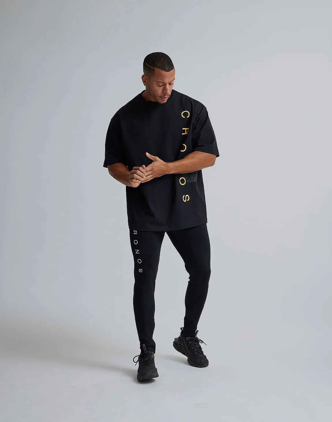 CRONOS LOGO OVERSIZE T-SHIRTS【BLACK×YELLOW】