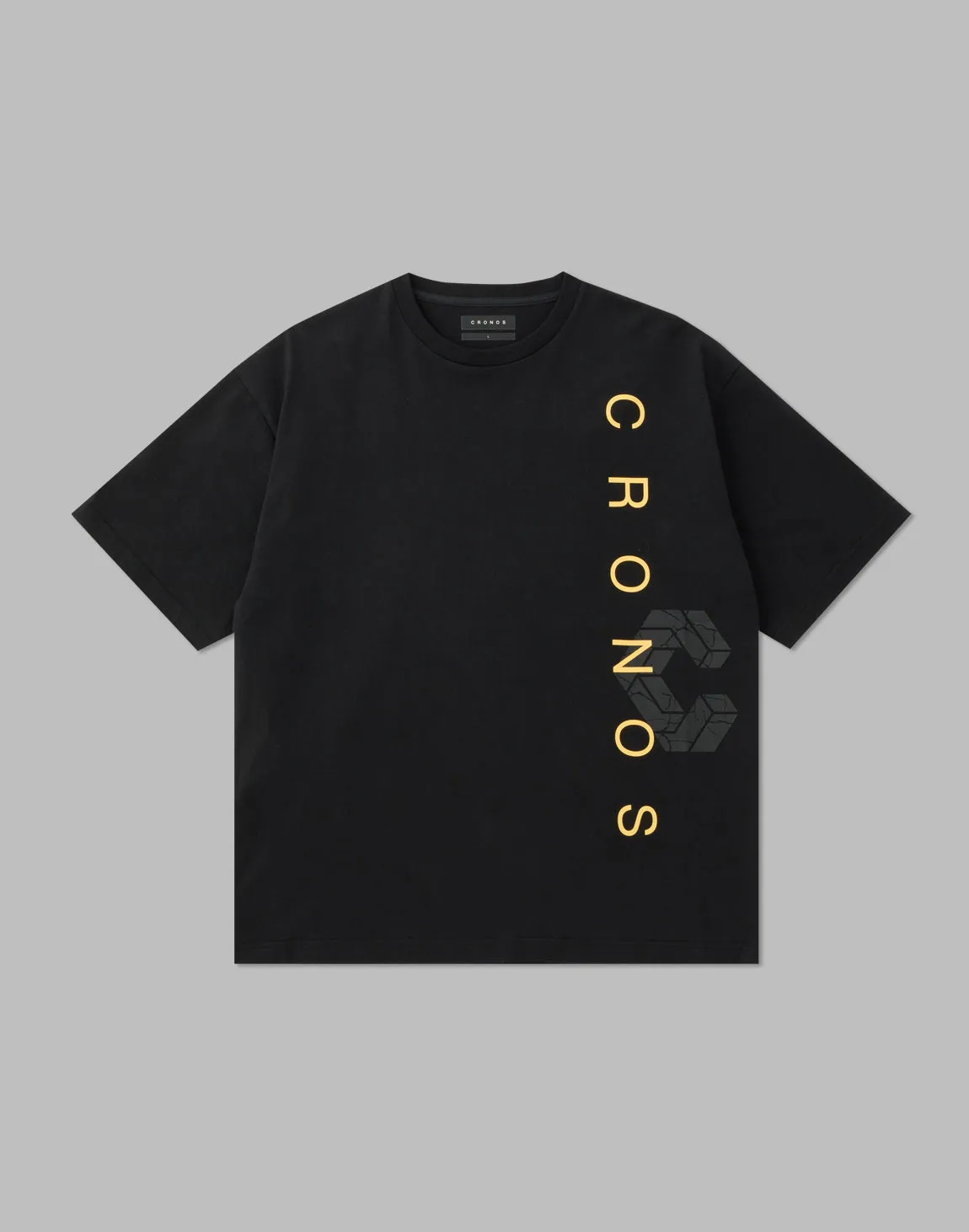 CRONOS LOGO OVERSIZE T-SHIRTS【BLACK×YELLOW】