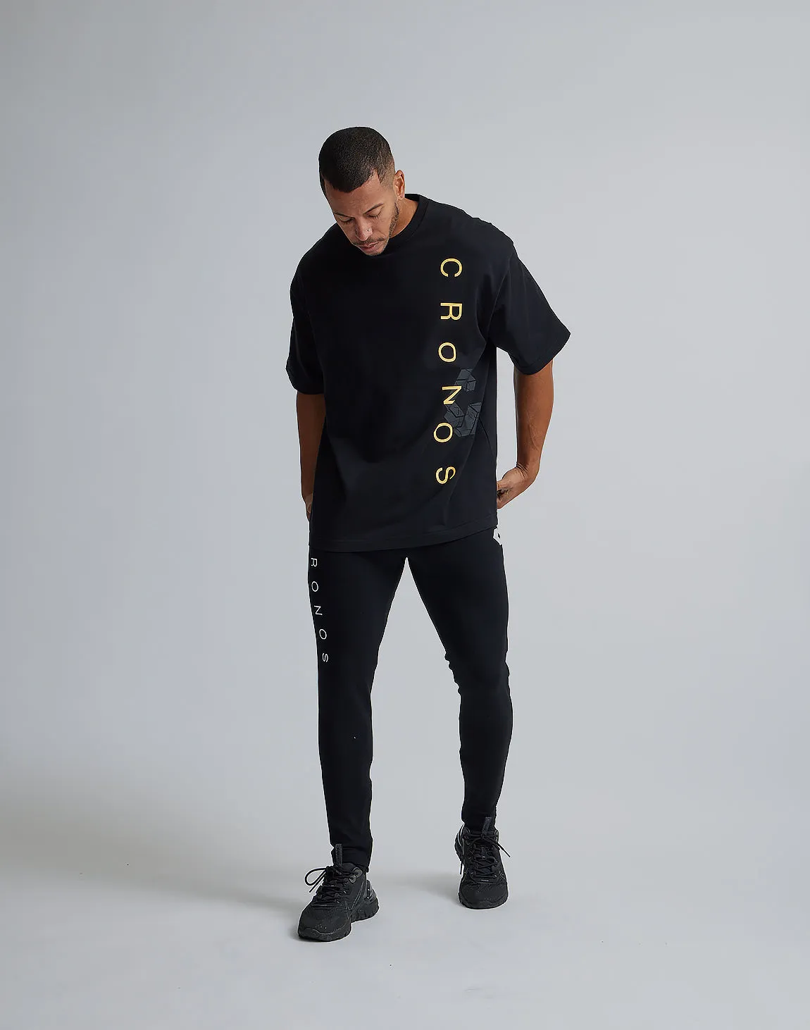 CRONOS LOGO OVERSIZE T-SHIRTS【BLACK×YELLOW】