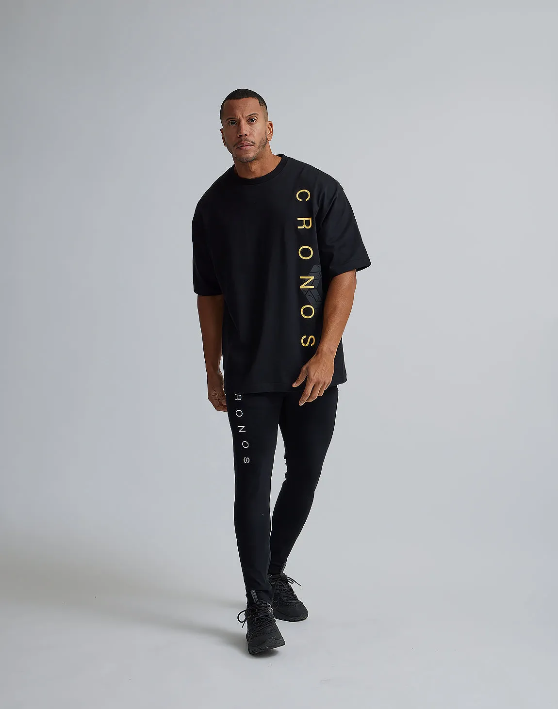 CRONOS LOGO OVERSIZE T-SHIRTS【BLACK×YELLOW】