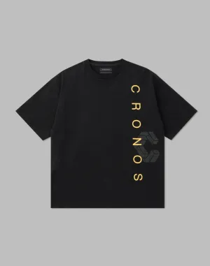 CRONOS LOGO OVERSIZE T-SHIRTS【BLACK×YELLOW】