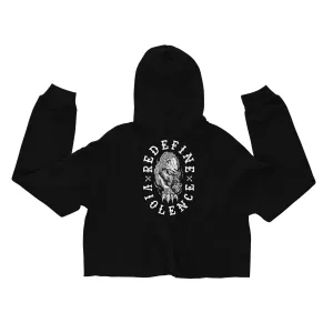 Crop Covered In Peace Hoodie