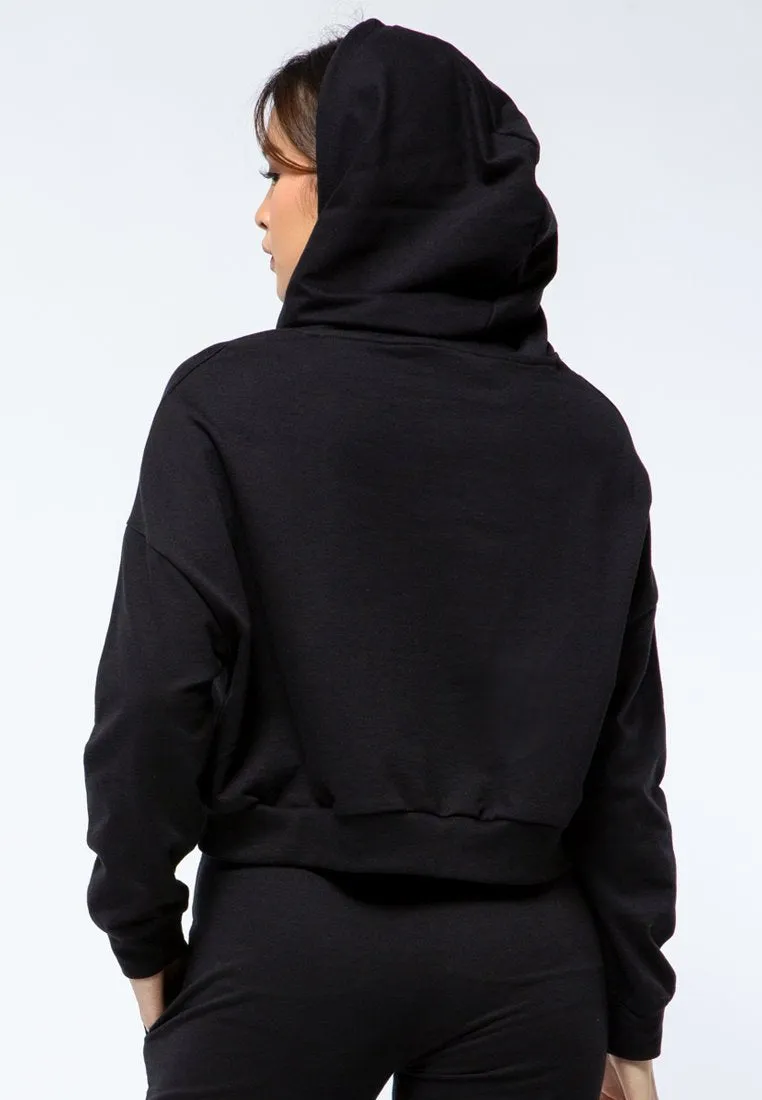 Crop Sweatshirt with Hoodies