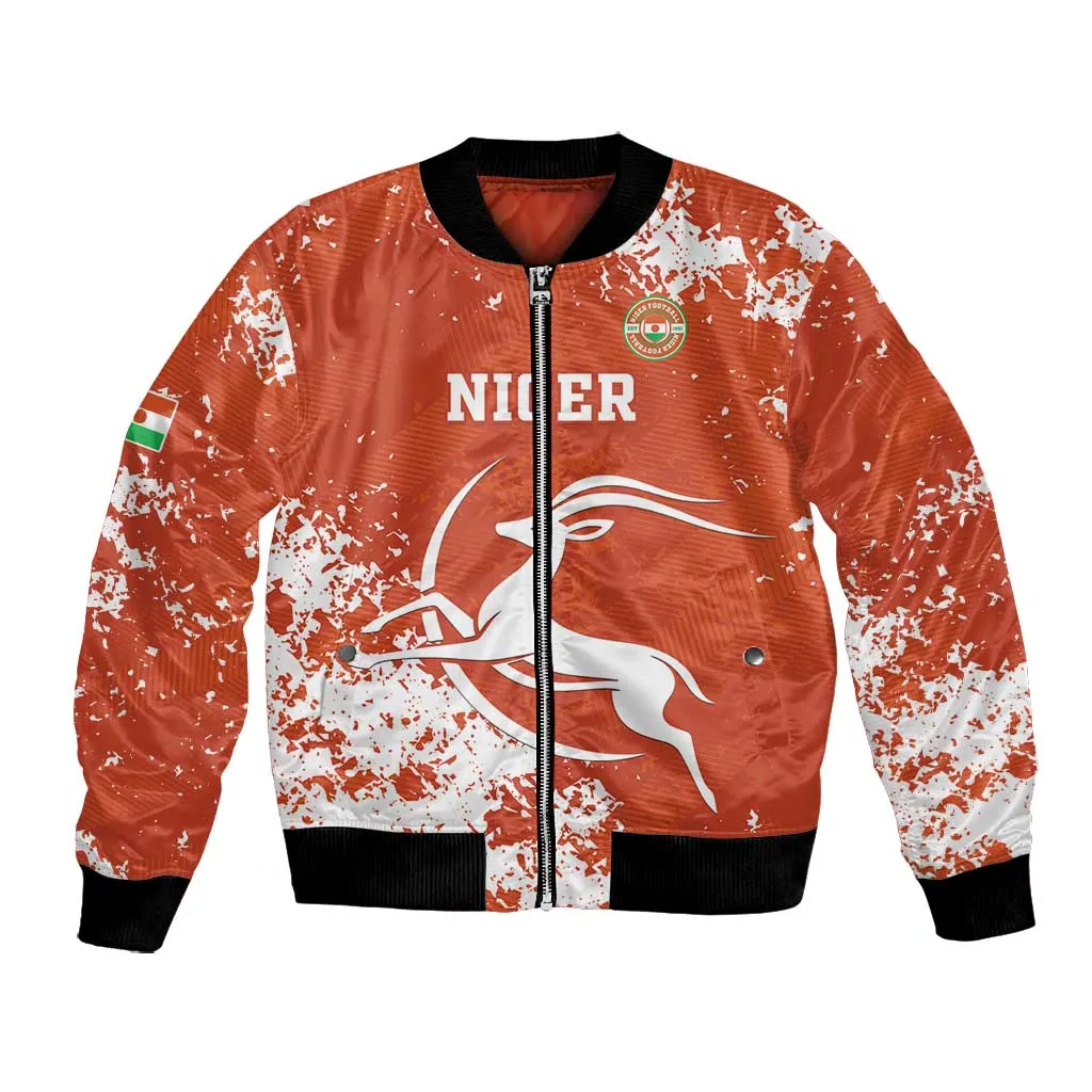 Custom Afro Niger Football Bomber Jacket We Are Champions LT15