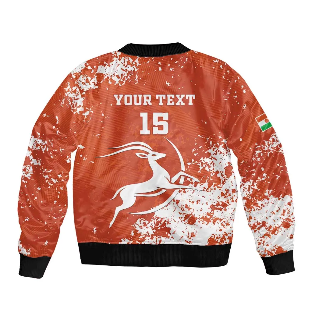 Custom Afro Niger Football Bomber Jacket We Are Champions LT15